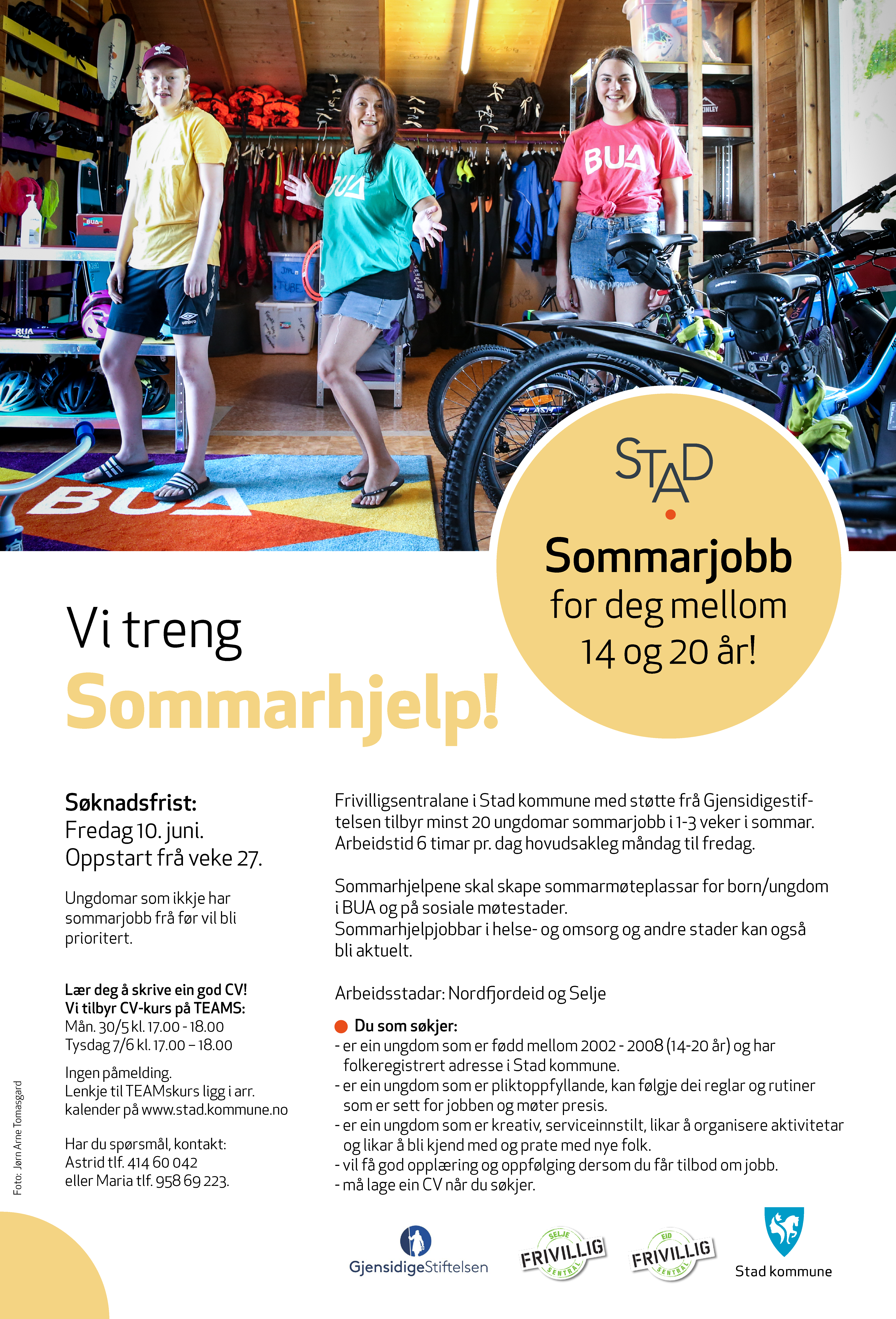 Selje Frivilligsentral - Utlysing Av Sommarhjelpjobbar 2022